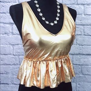 Kortni Jeane V-Neck Swim Top Large